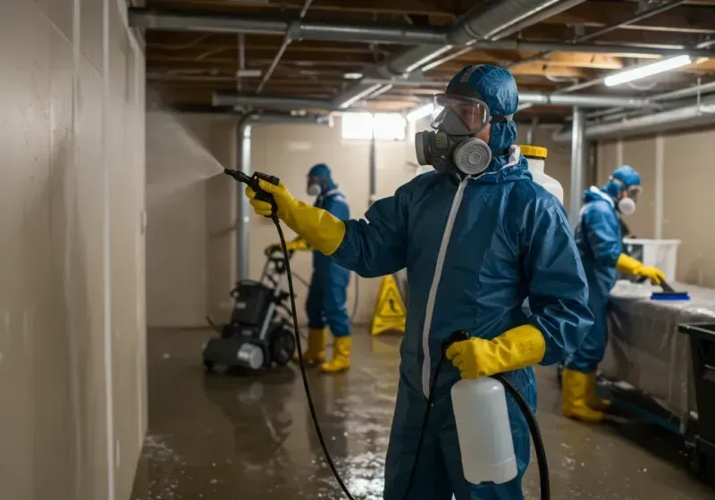 Basement Sanitization and Antimicrobial Treatment process in Bakersfield, CA