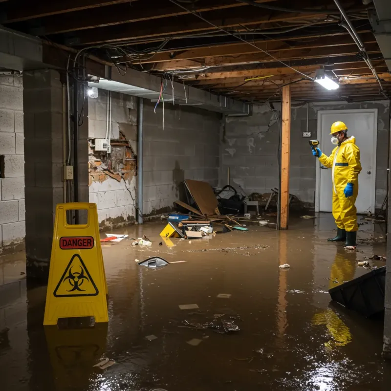 Flooded Basement Electrical Hazard in Bakersfield, CA Property