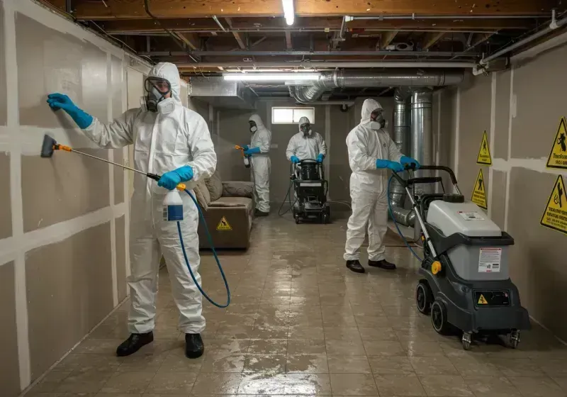 Basement Moisture Removal and Structural Drying process in Bakersfield, CA